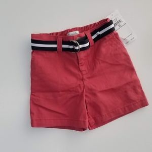 NWT RALPH LAUREN boys shorts w belt pink size 12M